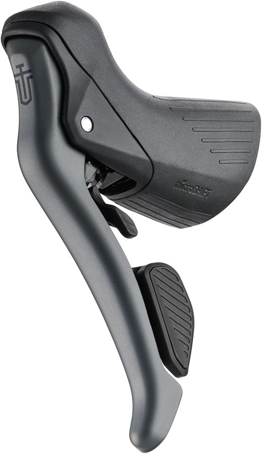 microSHIFT Sword Left Drop Bar Shifter/Brake Lever - Double Sword Compatible Gray Version B