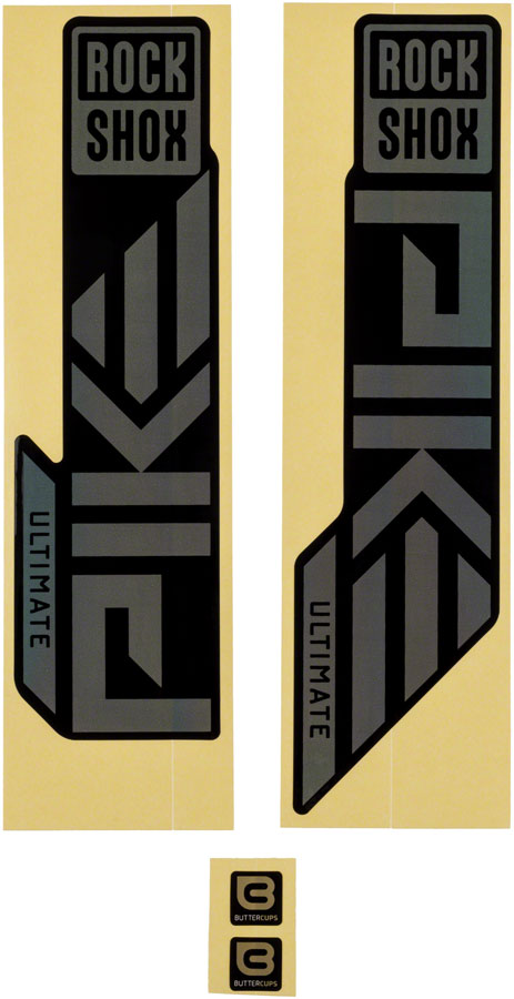 RockShox Fork Decal Kit - Pike Ultimate 27.5"/29" Gloss Rainbow Foil For High Gloss BLK 2023+