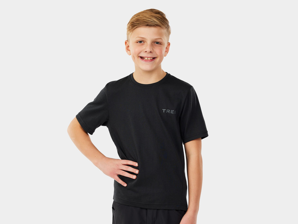 Trek Evoke Tech Tee Youth Small Black Shirt