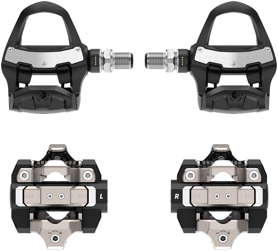 Garmin Rally RK/XC210 Power Meter Pedals Bundle - Clipless Composite/Alloy 9/16" BLK Pair Dual-Sensing LOOK KEO/Shimano SPD