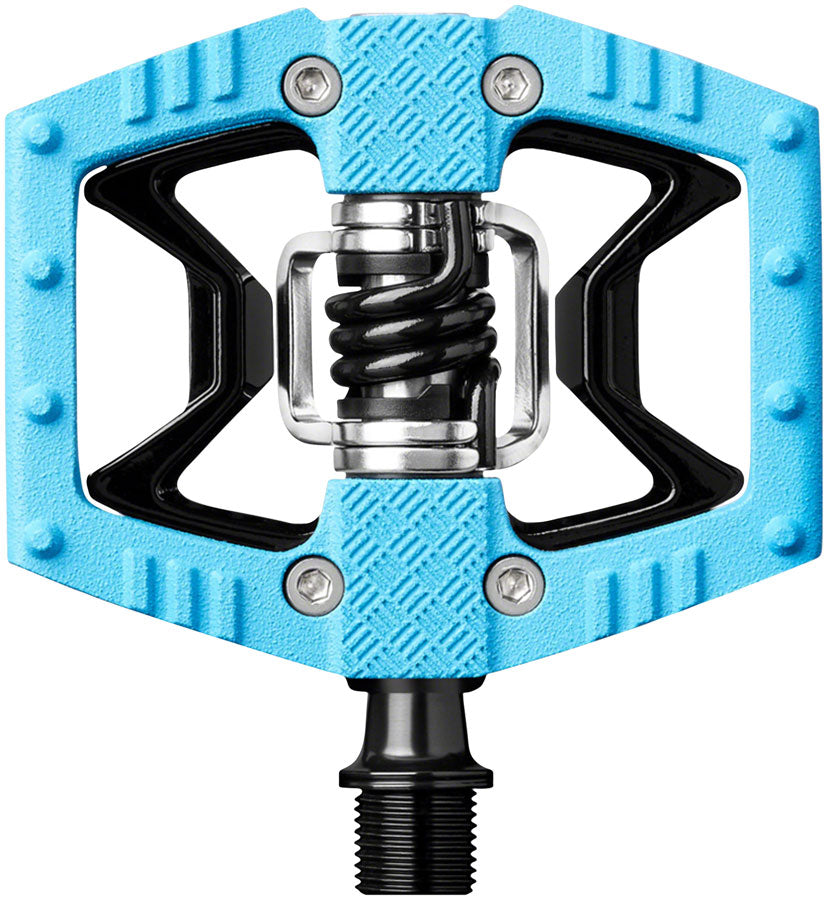 Crankbrothers Double Shot 2 Pedals - Single Side Clipless Platform Aluminum 9/16" Blue/BLK