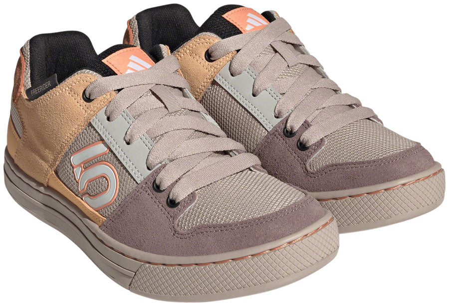 Five Ten Freerider Flat Shoes - Women's Wonder Taupe/Ftwr White/Acid Orange 7