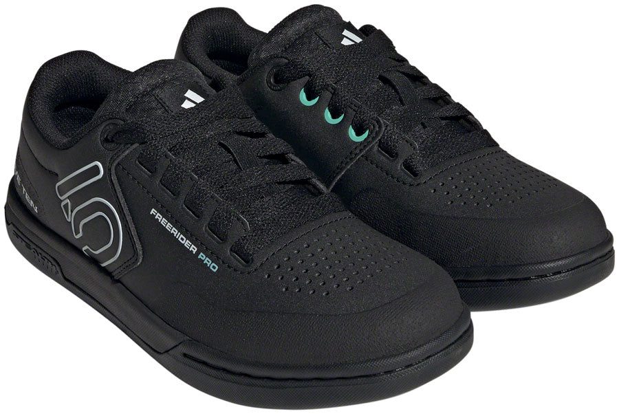 Five Ten Freerider Pro Flat Shoes - Women's Core BLK/Crystal White/Acid Mint 5