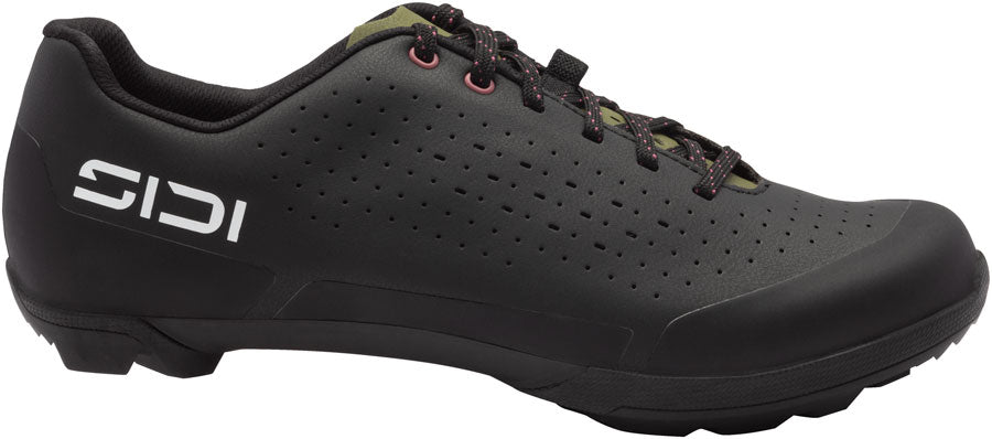 Sidi Asper Laces Gravel Shoes - Men's Black/Olive Green 40.5