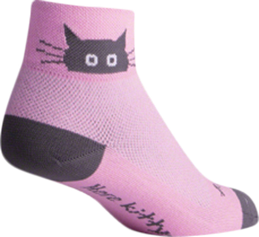 SockGuy Classic Whiskers Socks - 2" Pink Women's Small/Medium