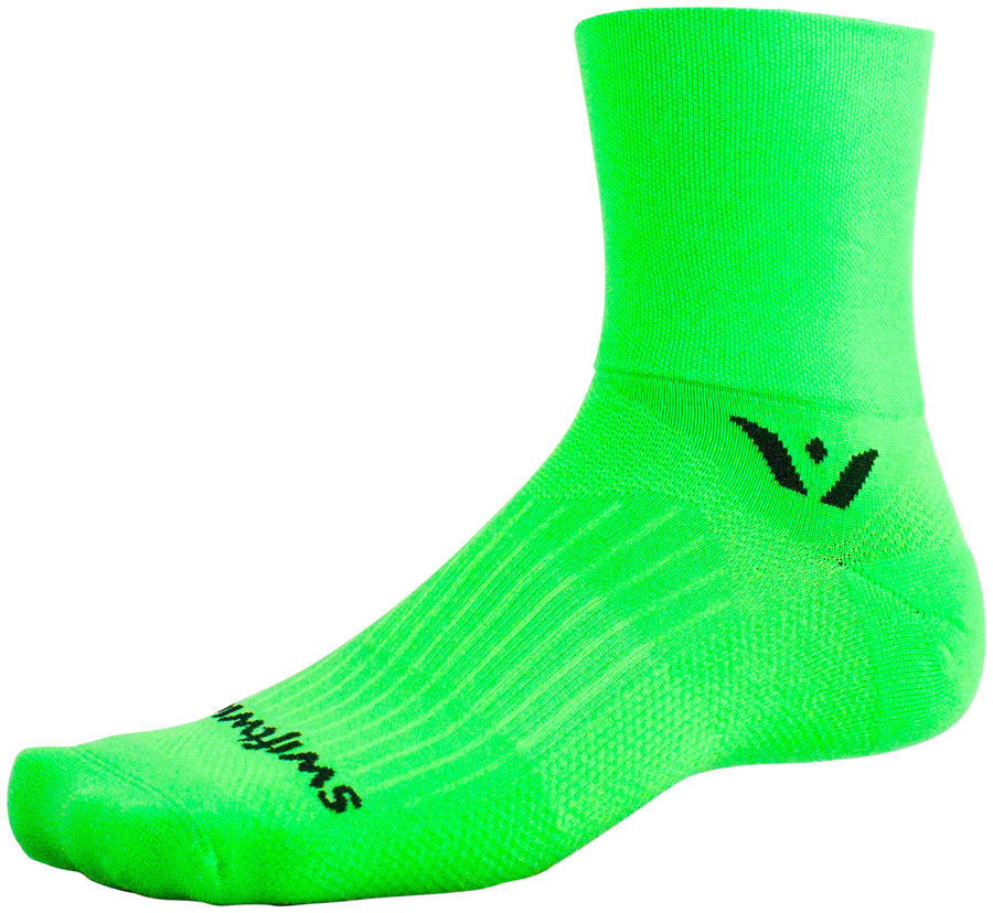 Swiftwick Aspire Four Socks - 4" Lime Green X-Large