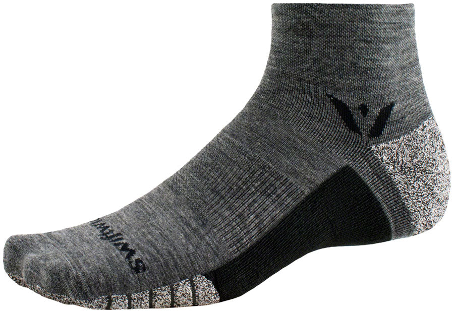 Swiftwick Flite XT Trail Quarter Crew Socks - 2" Heather X-Large