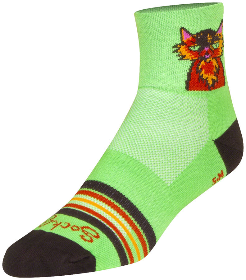 SockGuy Classic Cat Buzz Socks - 3" Large/X-Large