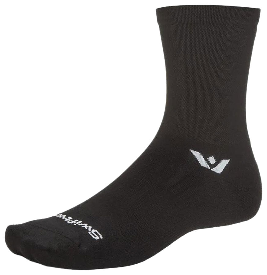 Swiftwick Aspire Mid-Crew Socks - Circuit Black Medium