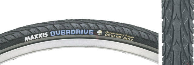 Maxxis Overdrive Tire - 27.5 x 1.65 Clincher Wire BLK/Reflective Single Silk Worm