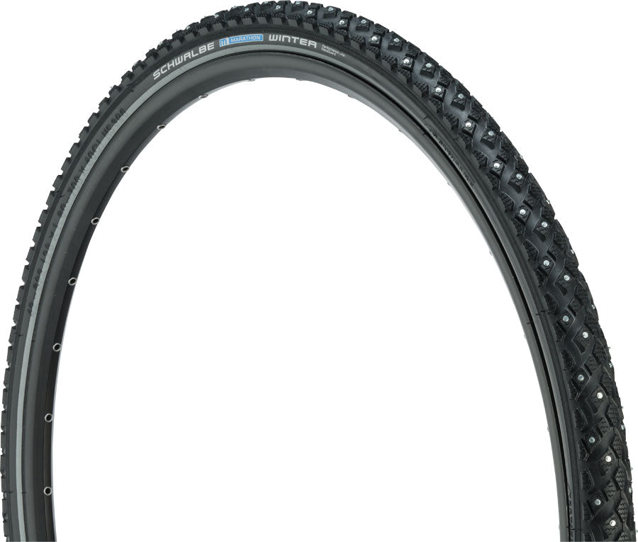 Schwalbe Marathon Winter Plus Tire - 700 x 40 Clincher Wire BLK/Reflective Performance Line 240 Steel Studs