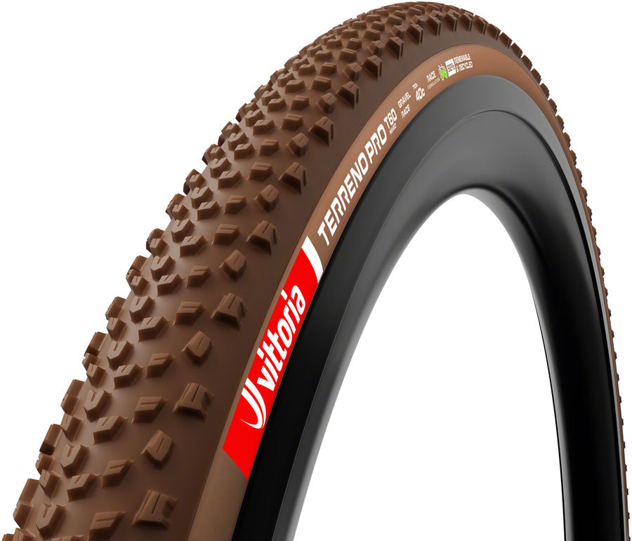 Vittoria Terreno Pro T60 Mixed Tire - 700 x 40 Tubeless Folding BLK/Brown Eco Gravel Race
