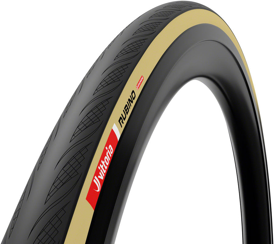 Vittoria Rubino V Tire - 700 x 28 Tubeless Folding BLK/Tan 1C Graphene + Silica G2.0