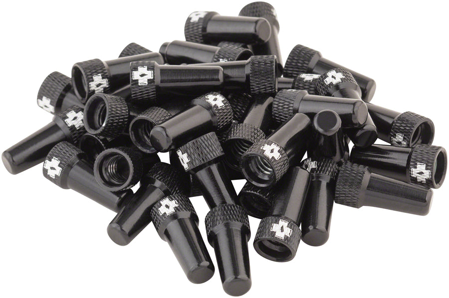 Muc-Off Tubeless Valve Box Refill - Black Cap Pack of 40