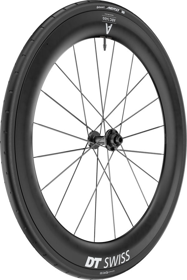 DT Swiss ARC 1400 DiCut 65 Front Wheel - 700 12 x 100mm Center-Lock BLK WTS w/Aero 111 Tire