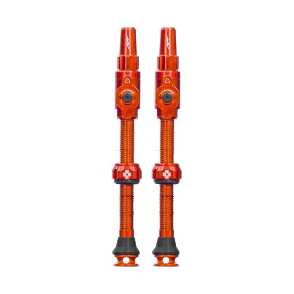 Muc-Off Big Bore Lite Tubeless Valve 75mm Pair - Orange