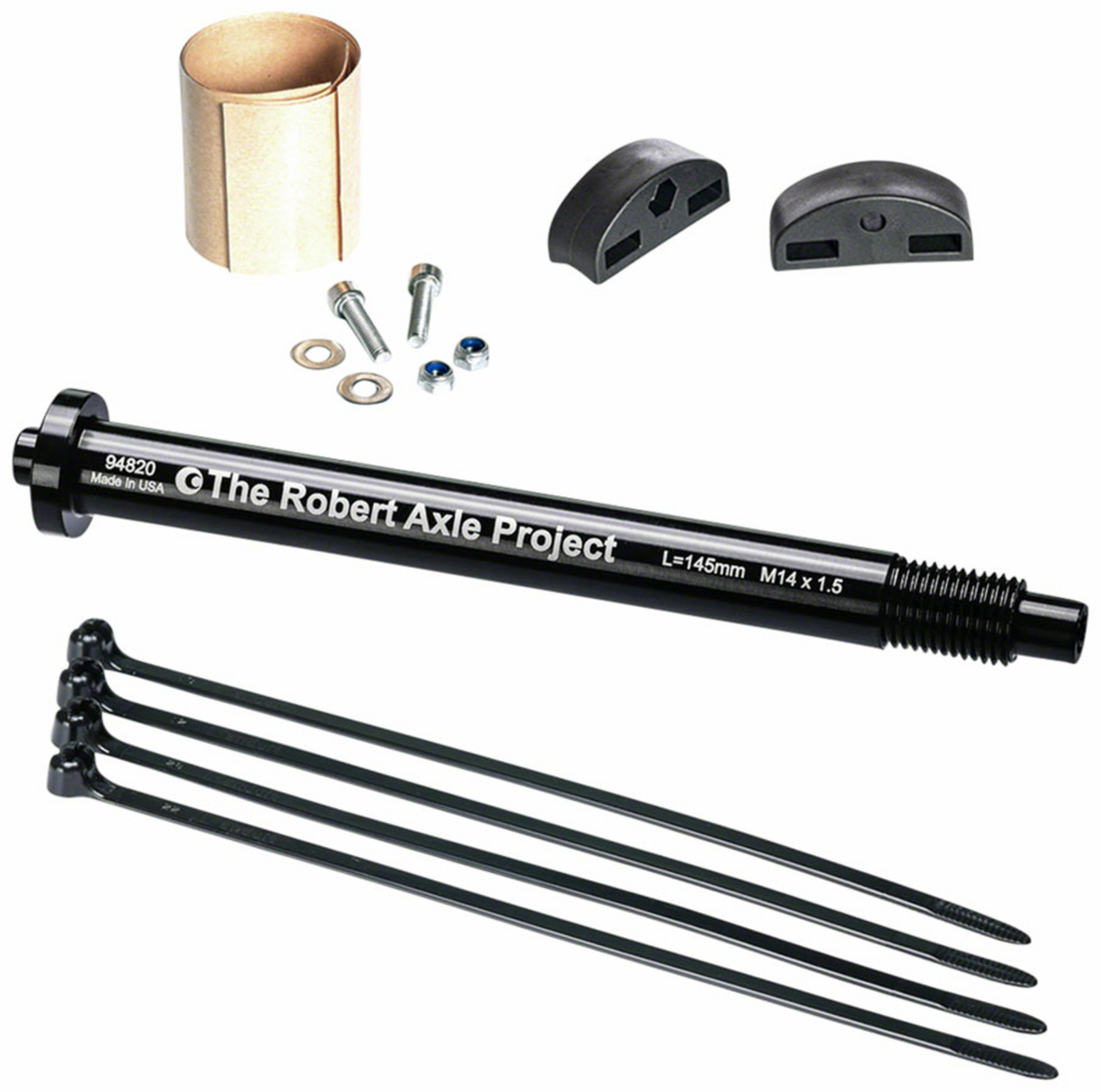 15mm Thru Axle Fit Kit Front M15 x 1.5 158mm Length