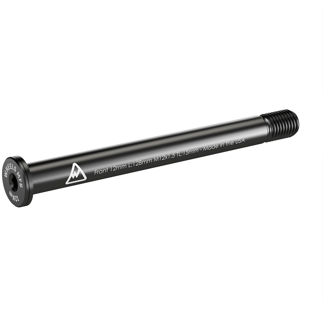 Front Thru Axle 12mm x 128 Length x 1.5 Thread Pitch - Flat Washer