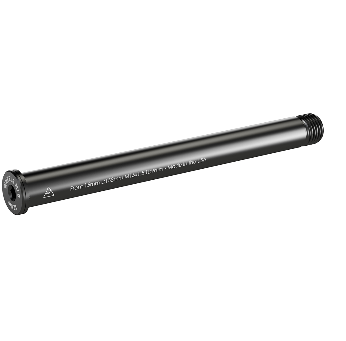 Front Thru Axle 15mm x 158 Length x 1.5 Thread Pitch - Flat Washer