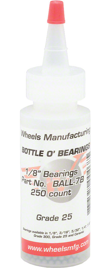 Wheels Manufacturing Grade 25 1/8" Loose Ball Bearing: Bottle of 250