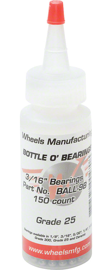 Wheels Manufacturing Grade 25 3/16" Loose Ball Bearing: Bottle of 150
