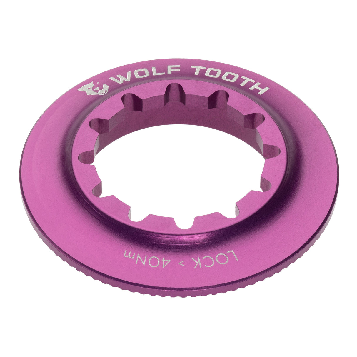 Wolf Tooth Components Center Lock Rotor Lockring Internal Spline Purple