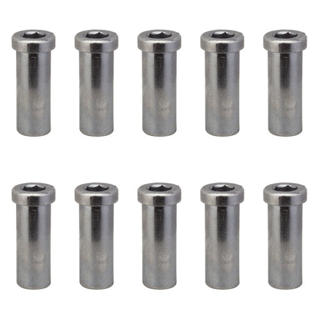Sunlite Recessed Brake Nut Bag of 10 20mm Bolts- Nuts and Washers