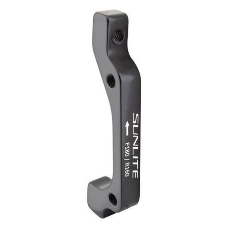 Sunlite Disc Adapter FT/RR 180mmF/160mmR Post Mount IS Mount Black