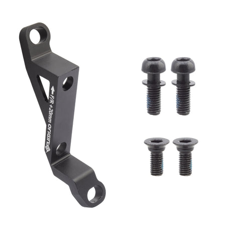 Origin8 Vise Post Mount to Flat Mount Disc Adapter FT/RR Post Mount Flat Mount Black +20mm