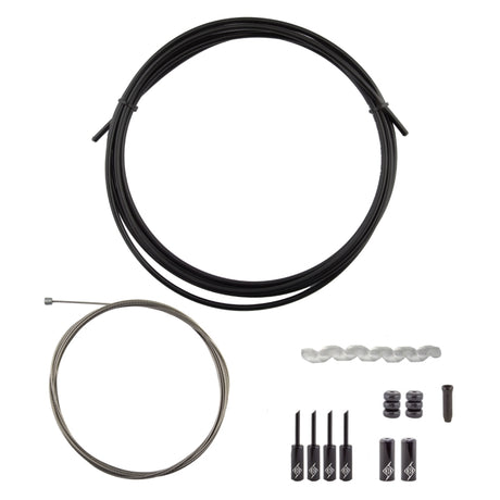 Origin8 Slick Compressionless 1x Gear Cable/Housing Kit Rear 2500mm/2800mm 4mm/1.1mm Black MTB/Road Compressionless