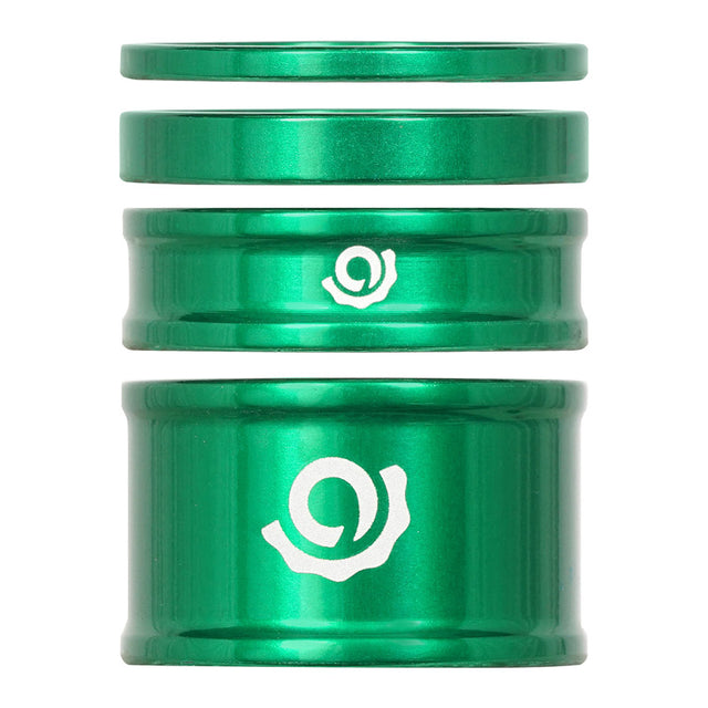 Industry Nine iRiX Headset Spacer Kit 1-1/8'' Height: 2.5mm/5mm/10mm/20mm Aluminum Green