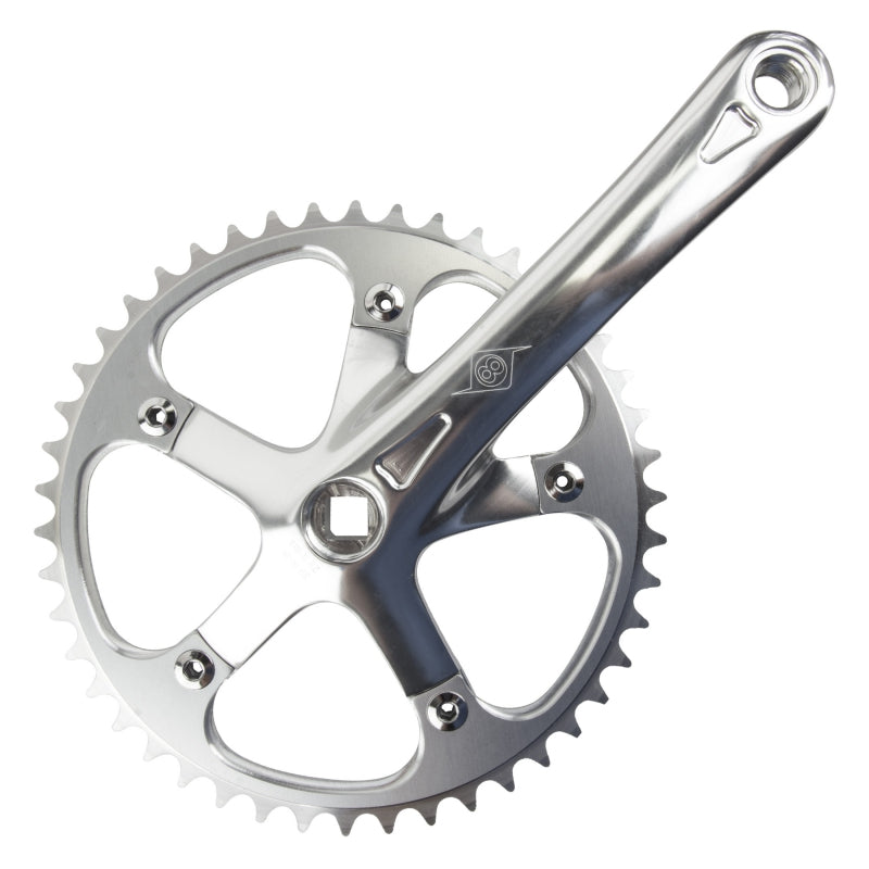 Origin8 SST 175x46 103mm JIS Square Taper crankset silver/silver