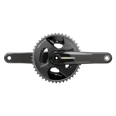 SRAM Force D2 2x Wide Crankset Speed: 12 Spindle: 28.99mm BCD: 94 43/30 DUB 165mm Black Road Disc