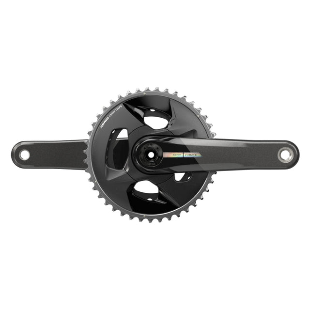 SRAM Force D2 2x Wide Crankset Speed: 12 Spindle: 28.99mm BCD: 94 43/30 DUB 165mm Black Road Disc