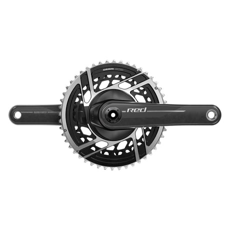 SRAM Red DUB 2x E1 Crankset Speed: 12 Spindle: 28.99mm BCD: Direct Mount SRAM 8 Bolt 46/33 DUB 175mm Black Road