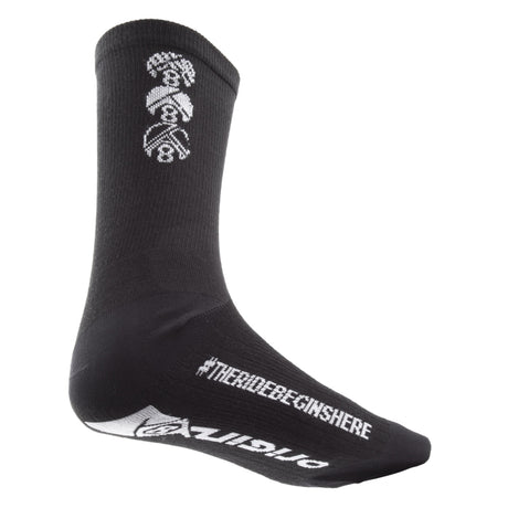 Origin8 Hi-Fi Cycling Socks  LG/XL Unisex Black Hi-Fi