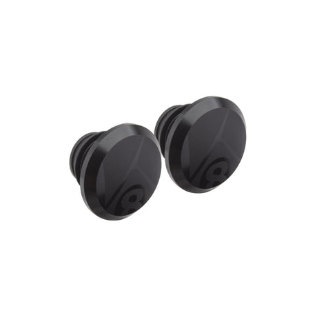 Origin8 Alloy MTB Push-In Bar End Plugs Anodized Black Push-In 30mm