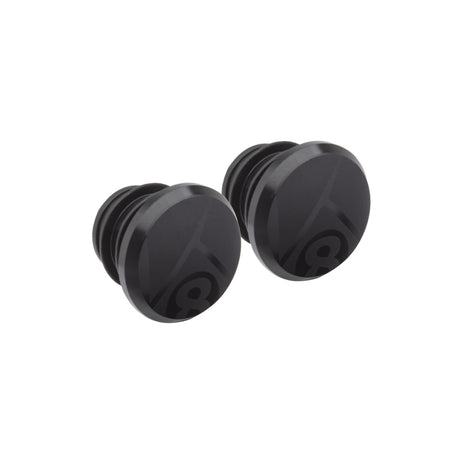 Origin8 Alloy Road Push-In Bar End Plugs Anodized Black Push-In 25mm