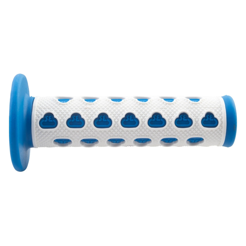 Se bikes S-1E Grips Blue/White 135mm w/ Flange