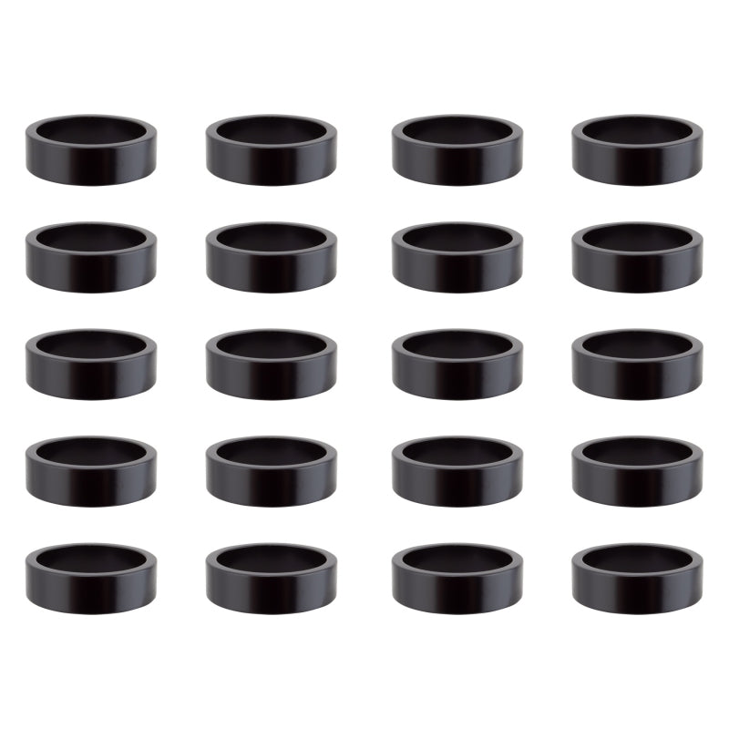 Origin8 Bulk Alloy Headset Spacers SHIS Spacer 1-1/8` x 10mm Black Jar of 20