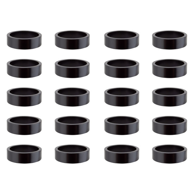 Origin8 Bulk Alloy Headset Spacers SHIS Spacer 1-1/8` x 10mm Black Jar of 20