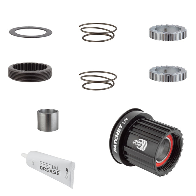 Dt swiss Shimano Microspline Ratchet Conversion Kit SHI 12s Micro 18t Alloy Blk