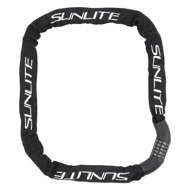 Sunlite E-Bike Combo Chain Lock 8mm 4`/130cm Combo Blk