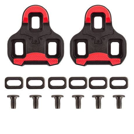 Origin8 Split 9 KEO Compatible Cleats  Black/Red Look Keo 9° Float