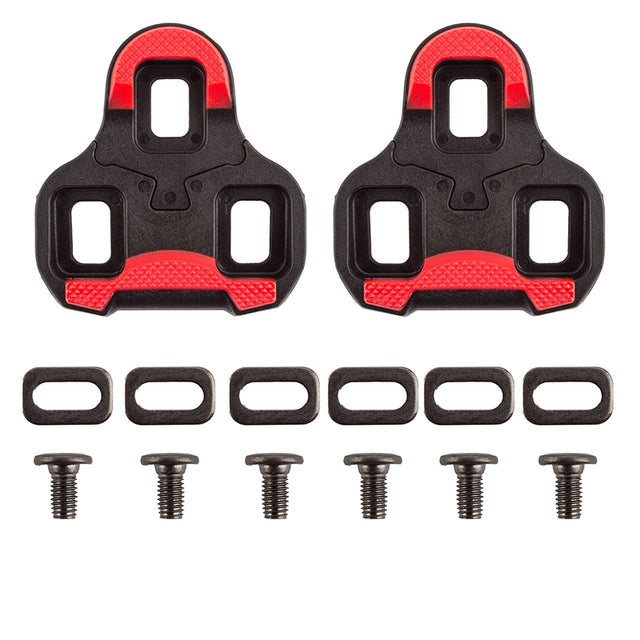 Origin8 Split 9 KEO Compatible Cleats  Black/Red Look Keo 9° Float