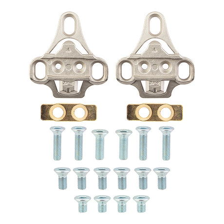 Sunlite 3-Bolt Road Shoe to SPD Pedal Cleats  Silver SPD Cleat adapters only Alloy