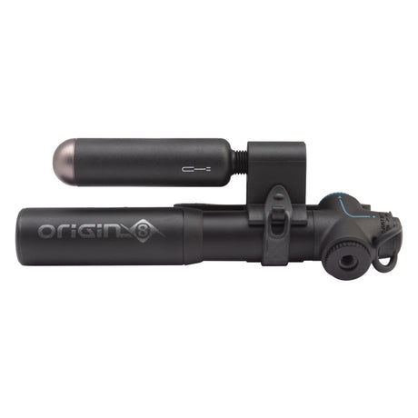 Origin8 Airaid Road 2-in-1 CO2 Mini Pump Threaded PV Black Tubeless Repair Kit Aluminum Road