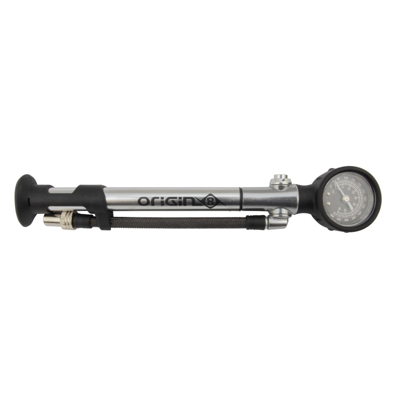 Origin8 Airaid Shock Pump Shock Pump 1.75` Analog SV 600psi 10.5` Aluminum Silver/Black