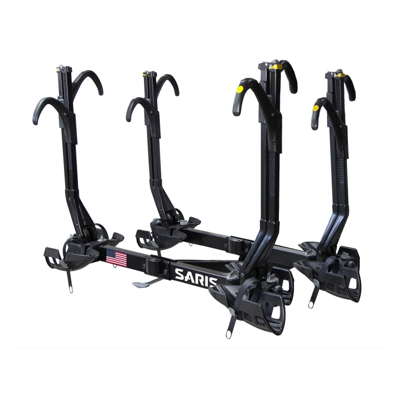 Saris Superclamp G3 Hitch Mount Rack 2'' Bikes: 4 Max weight per bike: 60 lb for 2 closest - 35 lb for 2 furthest trays