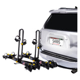 Saris Freedom Hitch Mount Rack 2'' Bikes: 4 Max weight per bike: 60 lb for 2 closest - 35 lb for 2 furthest trays